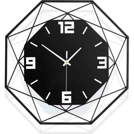 1 Reloj de pared, 30 cm, diseño moderno 3D, estilo decorativo único, para sala de estar, cocina, dormitorio, oficina (1/5)