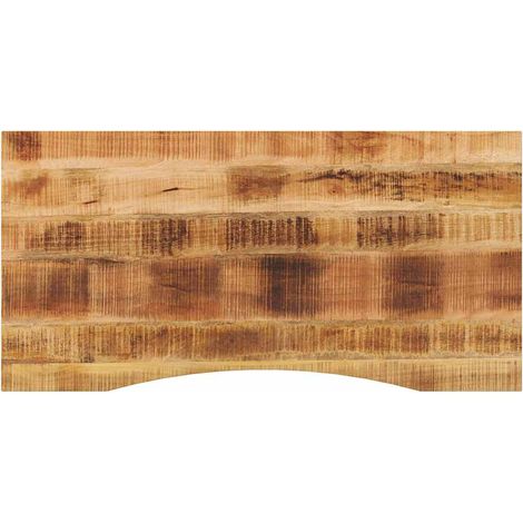 Schreibtischplatte mit Aussparung 110x60x2,5cm Massivholz Mango