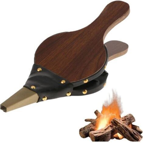 Souffleur à bois, soufflet de cheminée manuel, soufflet à manivelle pour cuisson, accessoires pour barbecue, camping 39 x 17 cm (1/5)
