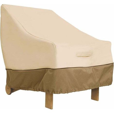 Gartenstuhl-Überzug, wasserdichter Stuhlbezug aus 210D Oxford-Gewebe, Gartenstuhl-Überzug für Gartenmöbel, Gartenlounge-Überzug (80 x 85 x 91,5 cm) T-Audace