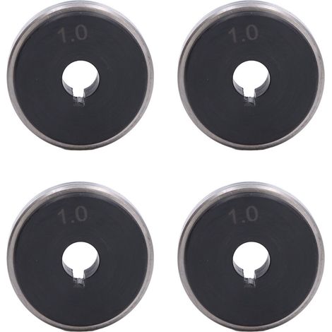 Lot de 10 galets guide-fil acier 40mm pour dévidoir MIG, rouleaux d'alimentation fil soudure 1,0-1,0mm, roulements de précision (1/5)