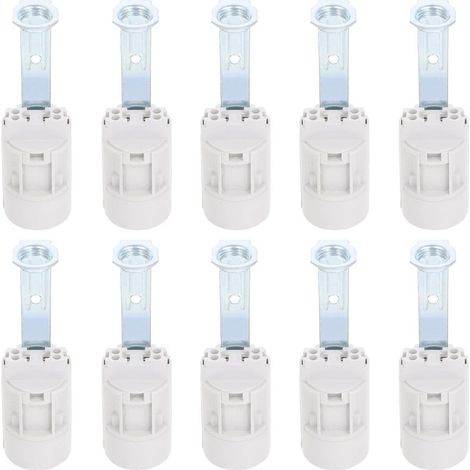 10 Pièces E14 Support Support De Lampe Base Réglable Lumière Prise De Lustre Ampoules Lumière Ampoule Titulaire Candélabre Douille Lumière Titulaire Support De Base De (1/5)