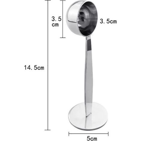 Moulin à café,Cuillère à café en acier inoxydable 2 en 1 Inviolable cuillère à cuillère avec support, expresso grains - (1/4)