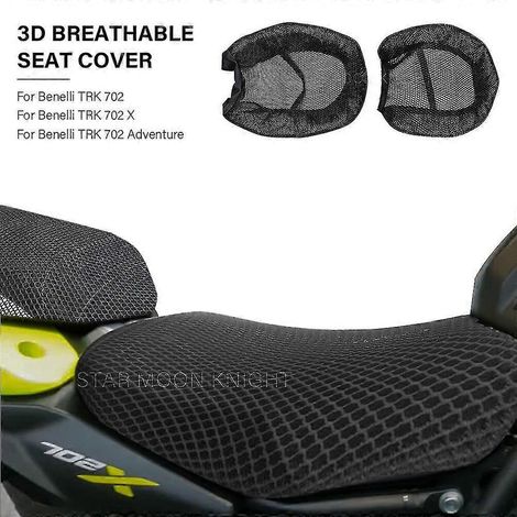 Soziussitzkissen aus Nylon für Benelli TRK 702, TRK 702 X, TRK702 Adventure 2022- Motorrad, atmungsaktiver 3D-Mesh-Sitzbezug