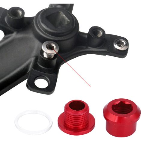 Vis d'extension en alliage d'aluminium pour manivelle vélo route, accessoire cyclisme rouge (1/2)