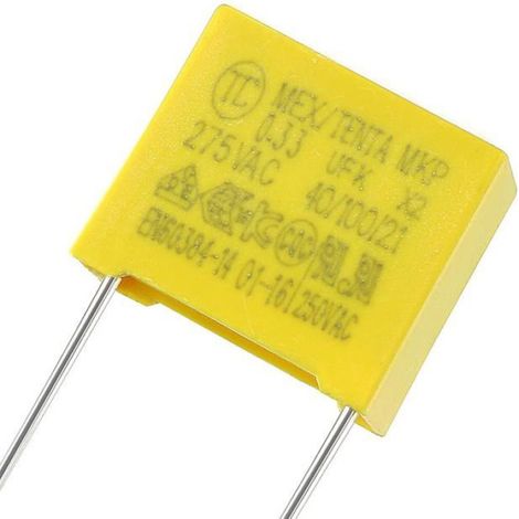 Condensateur X2 - 0.33 µF - 275 V AC - Film Polypropylène MKP - Pour Équipements De Sécurité Et Circuits De Couplage - 5 Pièces (1/5)