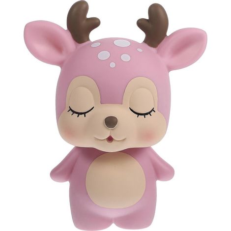 Tirelire créative en forme de cerf (rose)-15.40X10.00X19.30CM-Pink (1/4)