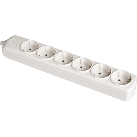 BASE BIPOLAR 6 TOMAS CON T/T LATERAL 16A 250V COLOR BLANCO. SOLERA 8006 (1/2)
