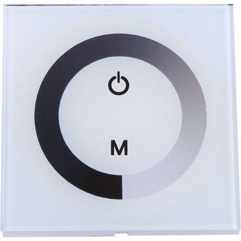 DC 12V-24V Einfarbiger Touchpanel-Wandschalter-Dimmer für LED-Streifenleuchten (Weiß)