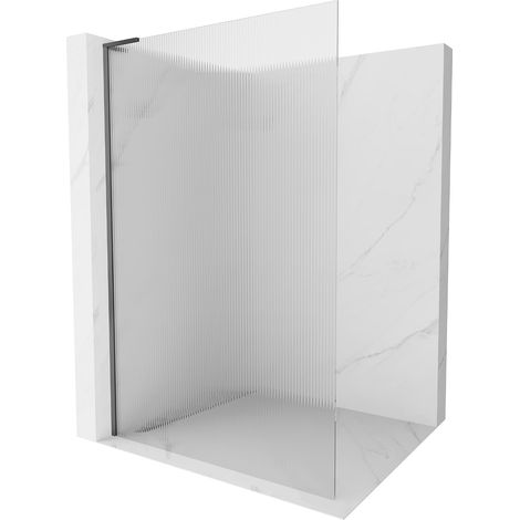 Mexen Kioto L Duschtrennwand Walk-in 100 x 200 cm, matt, gun metal - 800-100-103-95-09 (1/5)