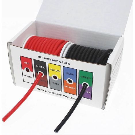 Câble résistant à la chaleur, fil de silicone souple 28 AWG 30 AWG, silicone résistant à la chaleur 30 AWG (1/5)