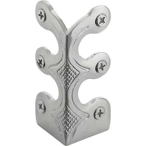 Protection d'angle en laiton massif antique chinois - Protection élégante double face pour salon et décoration intérieure rétro - Argent (1/4)