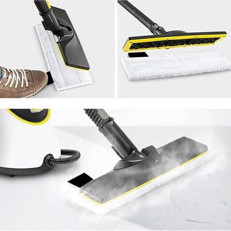6PCS Bonnettes Microfibre pour Kärcher, Lingette Remplacement pour Karcher Vapeur, Chiffons Microfibre pour Karcher SC2 SC3 SC4 (1/5)