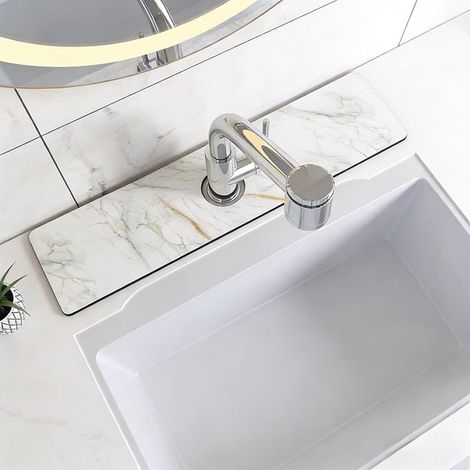 Faucet Mat, Tapis Égouttoir pour Robinet,sous-Main pour Plan de Travail, Tapis pour Robinet pour Plans de Travail de Cuisine Et de Salle de Bain,40 × 10 CM (1/5)