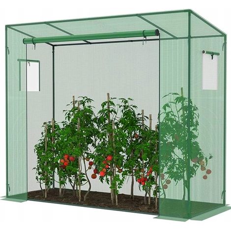 TUN5507 GARTEN-GEWÄCHSHAUS-FOLIE-TUNNEL-FOLIE-ZELT FÜR TOMATEN, GEMÜSE UND SÄMLINGE (1/5)