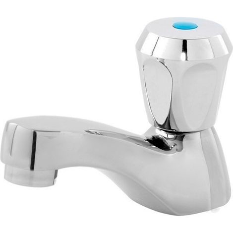 Robinet simple eau froide, DN15 manette plastique, laiton chromé