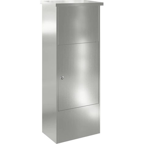 Boîte de dépôt de colis avec stockage Noir 44,5 x 29 x 110,5 cm