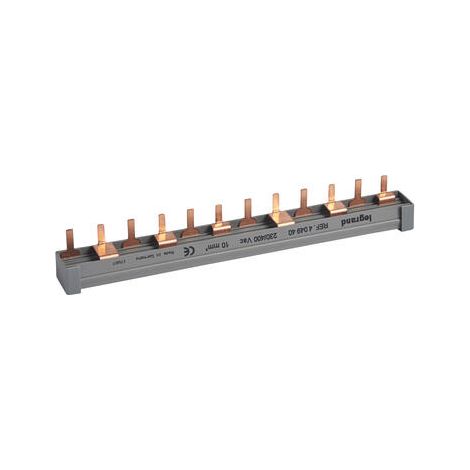 Peigne d'alimentation 2P sur 3 phases HX³ traditionnel pour bornes à vis - longueur 12 modules - 404940 (1/2)