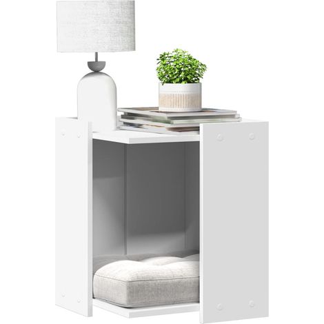Vidaxl – Bac à litière pour chat en bois d'ingénierie – Dimensions 42x42x51 cm – Design compact et discret – Entretien facile (1/5)