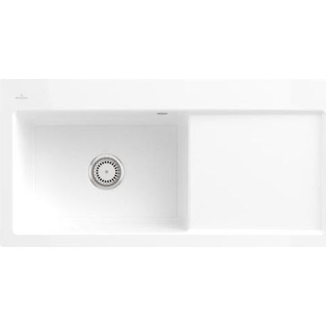 Lavabo intégré SUBWAY 60 XL FLAT 965x475mm Be li Handbet. blanc neige