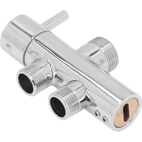 Raccord en T étanche G3/4 vers G1/2 pour bras de douche, vanne de dérivation de douche en laiton pour salle de bain (1/5)