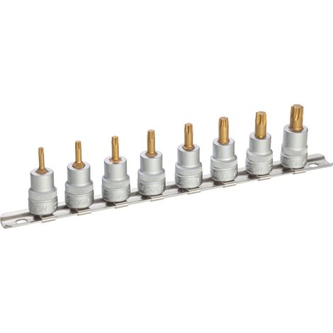 Serie di inserti chiave a bussola 8802T/8H ∙ Attacco quadro, cavo, 3/8 di pollice (10 mm) ∙ Profilo interno TORX® ∙ 8-pezzi ∙ T15 – T50