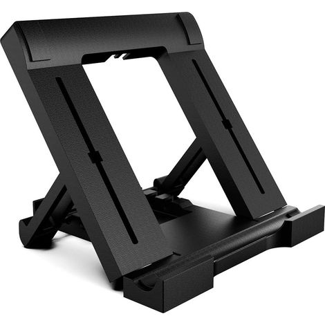 Support Tablette/Téléphone, Universel Multi-Angle Réglable Support pour Mobile 7-10 '' et Tablette, Noir (1/5)