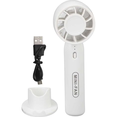 Ventilateur portatif USB Rechargeable 3 vitesses de vent sr Turbo Mini pour voyage en plein air Camping blanc (1/5)