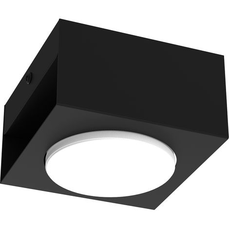 Spot plafond carré noir mat 1xGX53 15W Luminex Ebru