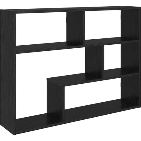 Estante de pared Montada en la pared Negro 95 x 20 x 69,5 cm