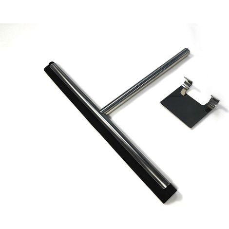 FugaFlow Efficiente Acces Raclette de douche avec support Inox brossé