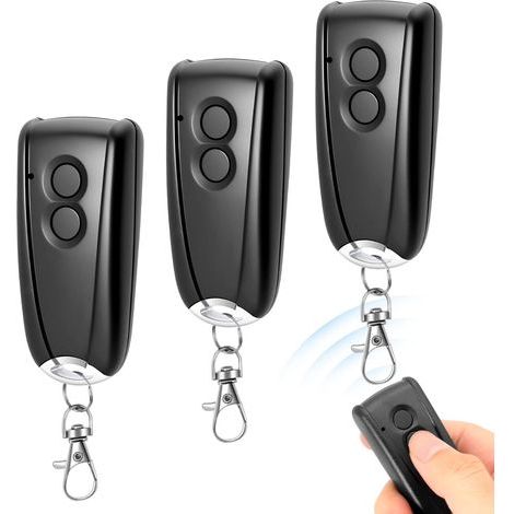 433.92 MHz remote control compatible with EcoStar RSC2-433, RSE2-433, RSZ1-433, 2-channel remote control for Hormann EcoStar Liftronic 500/700/800, Porttronic D2500/D5000/S4000, Pack of 3 (1/5)