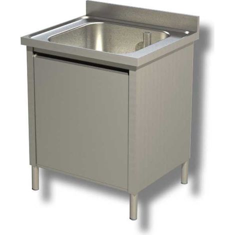 Plonge Inox sur Meuble Porte Battante - Gamme 600 - Ristopro