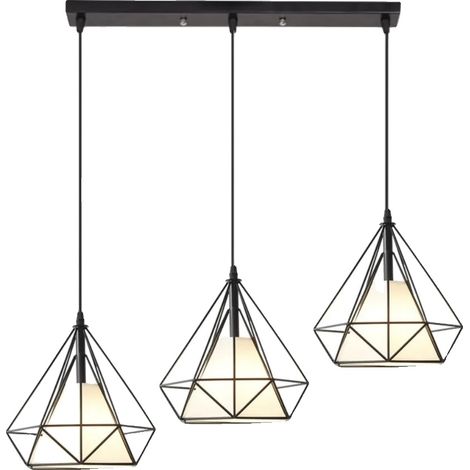 Lampada a sospensione, stile vintage, interruttore touch on/off, modello LB3, lampadina non inclusa. (1/2)
