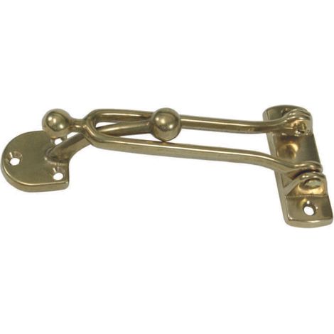 Fermaporte con gancio in ottone lucido - mm.130x60h.