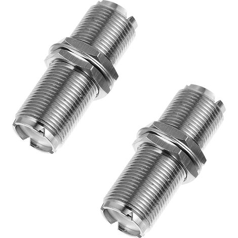 Adaptateur D'antenne Cb Uhf en Laiton Nickelé Argenté, Connecteur Coaxial Fiable pour Extension de Câble, 2 Pièces pour Transceivers Radio Amateur (1/5)