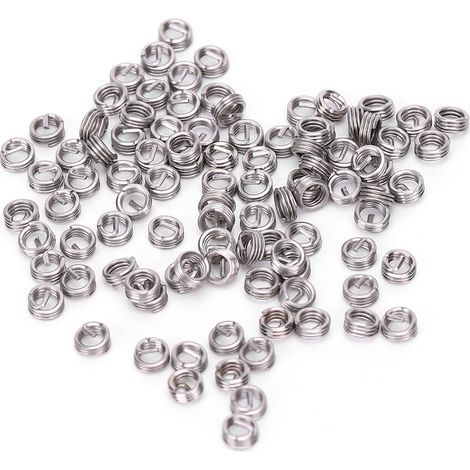 100 inserts filetés en acier inoxydable SUS304 pour la réparation de filetages internes M2x0,4x1D (1/5)