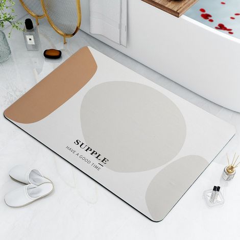 Ede Simple 5080cm (terre de diatomées) Tapis de sol en terre de diatomées, tapis antidérapant pour salle de bain, tapis absorbant pour porte de salle de bain (1/4)