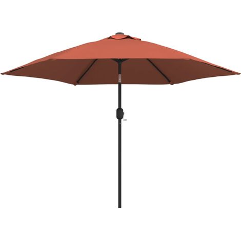 Sonnenschirm mit Metall-Mast 300 cm Terrakotta vidaXL