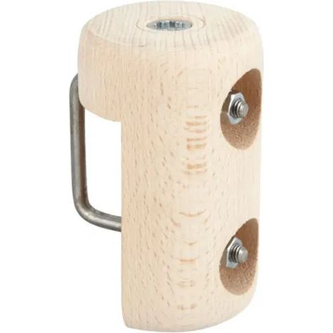 Adaptateur sommier à lattes étrier – Hêtre brut – Diamètre 55 mm – Hauteur 95 mm – Pose à visser pour sommiers – Cime