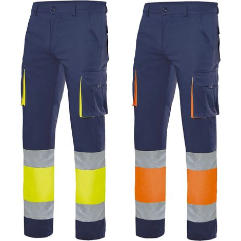 Pantaloni da lavoro ad alta visibilità Velilla 303002S - M - Azul y naranja (1/3)