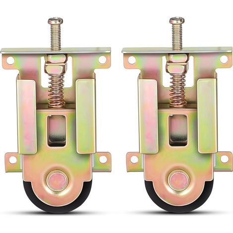 Lot de 2 rouleaux de porte de placard coulissante, roues de rechange à roulement à billes pour portes miroir en bois et métal, pièces d'entrepreneur durables pour un usage domestique (1/5)