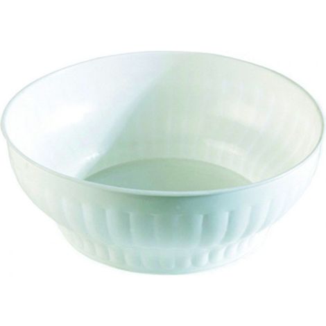 Insalatiera Costolata in Plastica Bianca Ø 18 mm cm Stefanplast 10 Pezzi