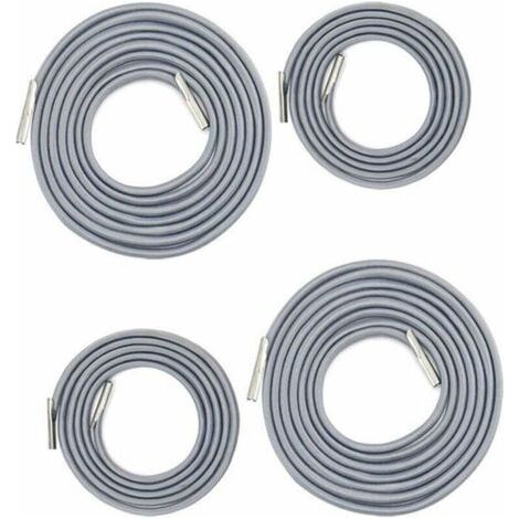 Ersatz-Universal-Elastikseil für Relax-Sessel, Liegestuhl, Zero-Gravity-Klappstuhl, Bungee-Relax-Sessel (2 x 2,2 m + 2 x 1,4 m dunkelgrau)LO-Ron