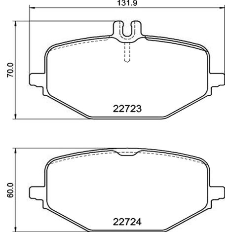 KIT PASTIGLIE FRENO POSTERIORI compatibile con MERCEDES-BENZ GLS (X167) / PASTIGLIE FRENANTI AUTO OEM P 50 168 / 39724, / SOSTITUZIONE DIRETTA / BASSA POLVERE / SILENZIOSO