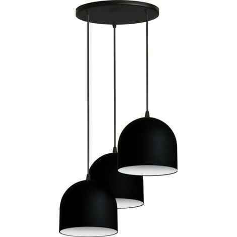 Helam MADISON Plafonnier Suspendu Cluster Noir, Blanc 35cm