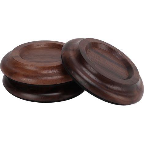 Lot de 3 patins antidérapants pour piano droit, coupelles pour roulettes de piano à queue, protection sol parquet, noyer noir, 7.6 cm (1/5)