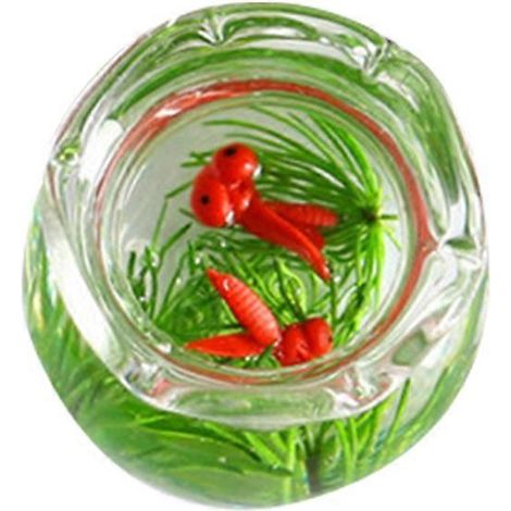 Mini aquarium décoratif en verre, mini maison ornementale (1/5)