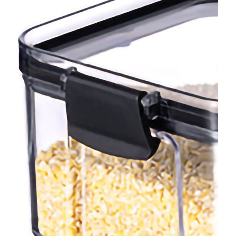 460 ml luftdichter, transparenter Silikon-PET-Lebensmittelbehälter zur Aufbewahrung von Getreide, Nüssen und Tee (1/4)
