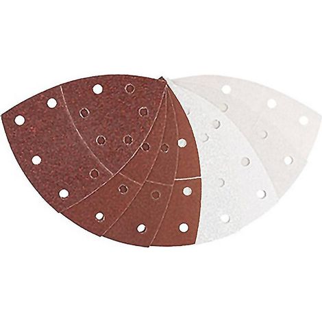 BOSCH lijas multi 102x62 93mm surtidas , Juego de papel de lija surtidos Bosch Larga duración Reforzados Fijación por belcro Alta calidad profesional para madera y (1/3)